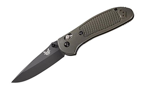 Benchmade - Griptilian 551 Knife, Plain Drop-Point, Coated Finish, Olive Handle Benchmade - Griptilian 551 Knife, Plain Drop-Point, Coated Finish, Olive Handle