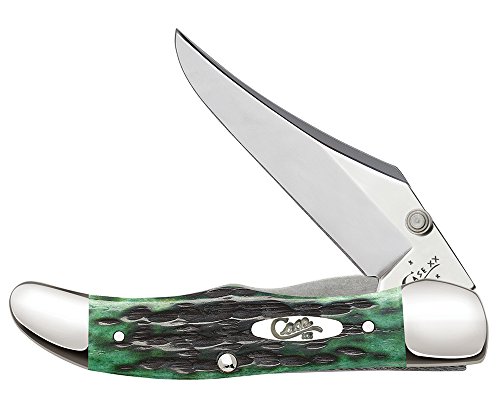 Case Bermuda Green Bone Mid-Folding Hunter with Clip Pocket Knife Case Bermuda Green Bone Mid-Folding Hunter with Clip Pocket Knife
