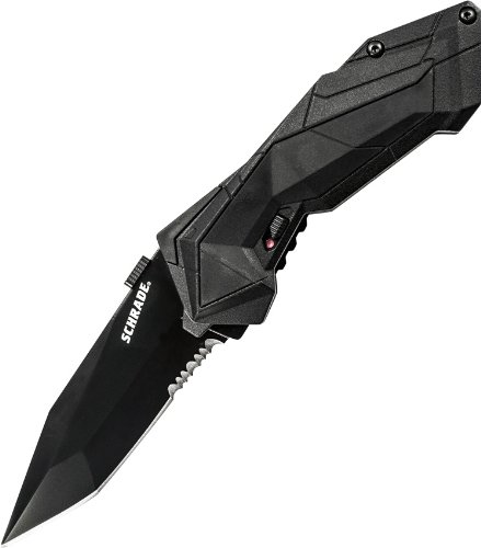 Schrade SCHA3BS 7.3in High Carbon S.S. Assisted Opening Folding Knife with 2.9in Tanto Blade and Aluminum Handle for Outdoor Survival, Tactical and EDC Schrade SCHA3BS 7.3in High Carbon S.S. Assisted Opening Folding Knife with 2.9in Tanto Blade and Aluminum Handle for Outdoor Survival, Tactical and EDC