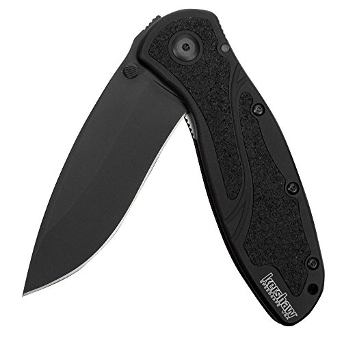 Kershaw Blur Black (1670BLK) Everyday Carry Pocketknife with 3.4" Stainless Steel Drop Point Blade, DLC Coated Handle Features SpeedSafe Assisted Opening, Lanyard Hole, Reversible Pocketclip; 3.9 OZ Kershaw Blur Black (1670BLK) Everyday Carry Pocketknife with 3.4" Stainless Steel Drop Point Blade, DLC Coated Handle Features SpeedSafe Assisted Opening, Lanyard Hole, Reversible Pocketclip; 3.9 OZ