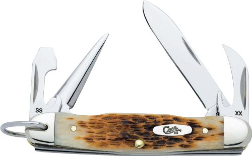 Case Amber Bone JR Scout Pocket Knife Case Amber Bone JR Scout Pocket Knife