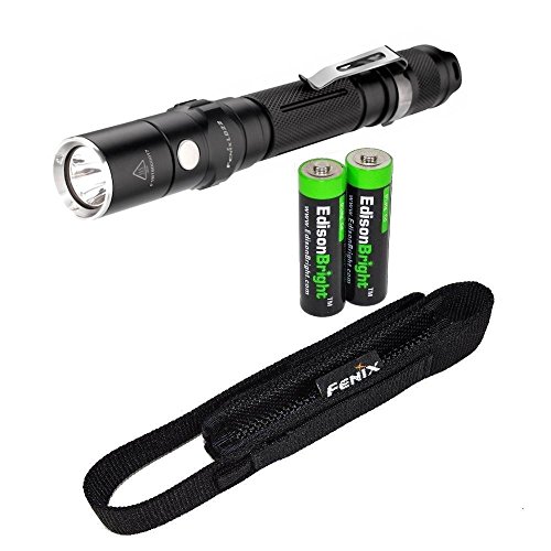 EdisonBright Fenix LD22 2015 Edition 300 Lumen XP-G2 R5 LED Tactical Flashlight with Holster, Lanyard, Clip and Two AA Alkaline Batteries EdisonBright Fenix LD22 2015 Edition 300 Lumen XP-G2 R5 LED Tactical Flashlight with Holster, Lanyard, Clip and Two AA Alkaline Batteries