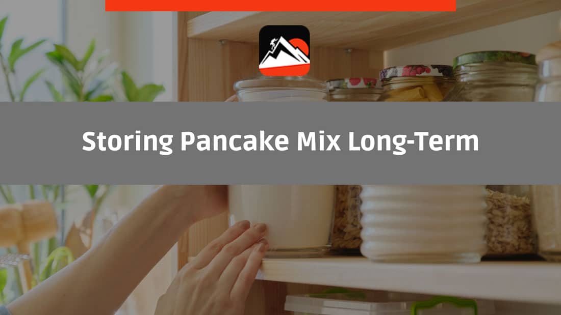 stored pancake mix in mason jars