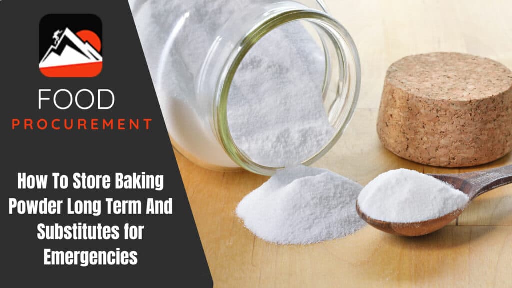 a jar opened storing baking powder